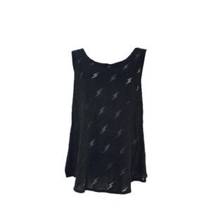 Peony‎ & Me NEW Lightning Black Tank Top Shirt XS